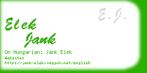 elek jank business card